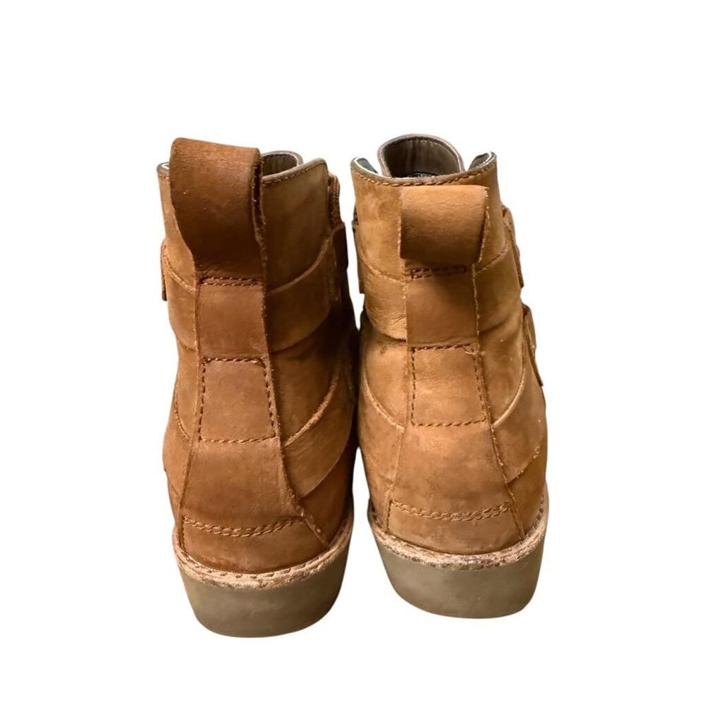 Teva De La Vina Dos Shorty Brown Leather Waterproof Ankle Boot Women size 8 - Picture 4 of 6